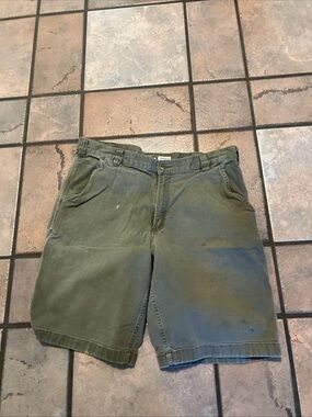 Carhartt Carpenter Green Canvas Work Shorts Men’s